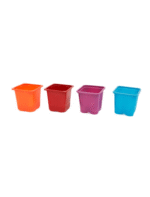 Macetas de colores cuadradas